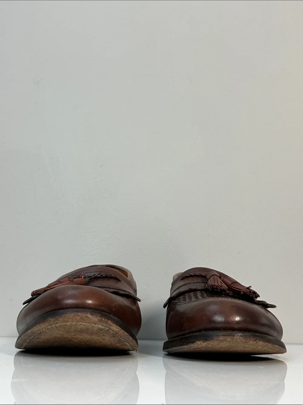 Allen Edmonds Cody Tassel Men’s Brown Leather Casual Dress Shoes Size 9
